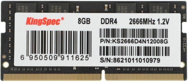 Память DDR4 8GB 2666MHz SHENZHEN KINGSPEC ELECTRONICS TECHNOLOGY CO LTD KS2666D4N12008G