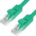 Greenconnect Патч-корд прямой, малодымный LSZH 5.0m UTP кат.6, зеленый, 24 AWG, литой, ethernet high speed, RJ45, T568B, GCR-50730 Greenconnect RJ45(m) - RJ45(m) Cat. 6 U/UTP LSZH 5м зелёный