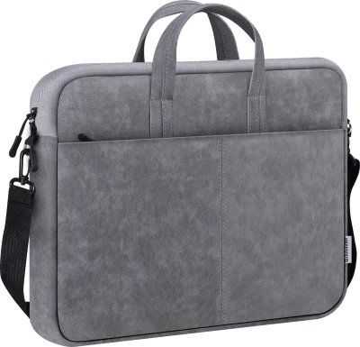 Defender Сумка для ноутбука Solid 15.6" PU кожа, серый, карман Defender 26088
