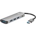 Адаптер концентратор Type-C --> 4 port USB3.0 HUB+PD, Alum Shell  VCOM <CU4383> VCOM CU4383