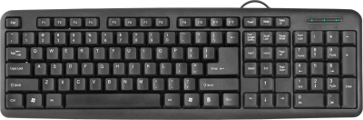 Defender #1 Проводная клавиатура HB-420 RU,черный,полноразмерная Клавиатура Defender #1 HB-420
