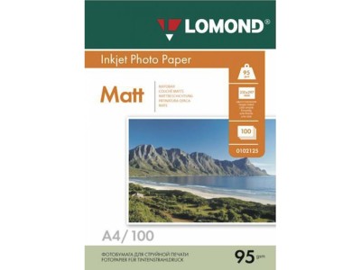 Фотобумага LOMOND Односторонняя Матовая, 95г/м2, A3/100л.