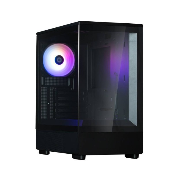 Корпус Zalman P10 Black Mini Tower (Micro ATX/mini-ITX, без БП, Steel, Plastic , Tempered Glass, 1x120mm ARGB)