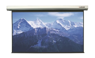 [LMLC-100102A] Экран с электроприводом Lumien [Master Large Control] 437x569 см (раб. область 419х559 см) (275"), Matte White FiberGlass, черн. кайма по периметру, верх.кайма 10 см, алюминиевый корпус, 4:3, IR и RF управление входит в комплект