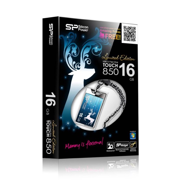 Флеш накопитель 8Gb Silicon Power Touch 850, USB 2.0, Янтарь, NY Edition