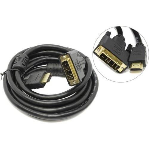 Кабель Telecom  HDMI to DVI-D (19M -19M) 2 фильтра, 3м   , с позолоченными контактами