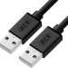GCR Кабель 0.75m USB 2.0, AM/AM, черный, 28/28 AWG, экран, армированный, морозостойкий, GCR-UM2M-BB2S-0.75m Greenconnect GCR-UM2M-BB2S-0.75m