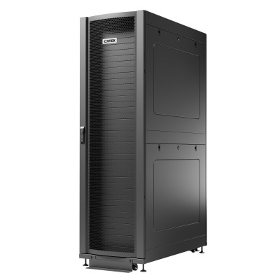 Шкаф телекоммуникационный серверный ONTEK TCDC 45U 600х1000х2090 мм, передняя дверь - металл с перфорацией, задняя дверь -  двустворчатая металл с перфорацией, стенки - съемные, черный