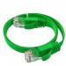 GCR Патч-корд PROF плоский прямой 15.0m, UTP медь кат.6, зеленый, 30 AWG, ethernet high speed 10 Гбит/с, RJ45, T568B, GCR-52839 Greenconnect RJ45(m) - RJ45(m) Cat. 7 U/UTP PVC 15м