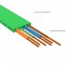 GCR Патч-корд PROF плоский прямой 15.0m, UTP медь кат.6, зеленый, 30 AWG, ethernet high speed 10 Гбит/с, RJ45, T568B, GCR-52839 Greenconnect RJ45(m) - RJ45(m) Cat. 7 U/UTP PVC 15м