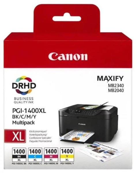 Набор картриджей CANON PGI-1400XL многоцветный,  4  картриджа (9185B004/9185B007)