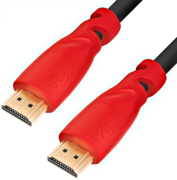 Greenconnect Кабель 3.0m, HDMI версия 2.0 HDR 4:2:2, Ultra HD, 4K 60 fps 60Hz/5K*30Hz, 3D, AUDIO, 18.0 Гбит/с, 28/28 AWG, OD7.3mm, тройной экран, черный, красные коннекторы, GCR-HM3012-3.0m Greenconnect HDMI (m) - HDMI (m) 3м