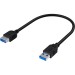 GCR Удлинитель 1.0m USB 3.0, AM/AF, черный, GCR-51856 Удлинитель Greenconnect 1 м (GCR-51856)