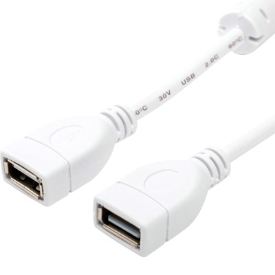 Кабель USB 1.8 m (Af <=> Af), белый ATcom AT5647