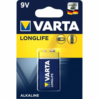 Батарейка Varta LONGLIFE Крона 6LR61 BL1 Alkaline 9V (4122) (1/10/50) VARTA 04122101411