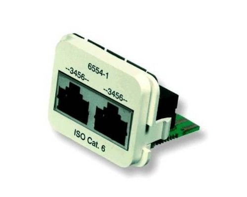 ACO Plus Сменный модуль 2XRJ45 STP Cat.6 Ethernet/ISDN, черный CommScope 336549-3