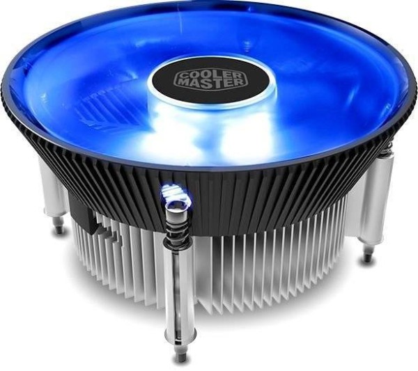 Кулер CPU Cooler Master i70C (1150/1151/1155/1156, 65W, 28dB, 650-1800rpm, 120мм, 4pin, медь+алюминий, синяя подсветка) 