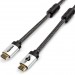 Кабель HDMI 3 м (HIGH speed, Metal gold, в чулке, в пакете) ATcom HDMI 2.0 (m) - HDMI 2.0 (m) 3 м