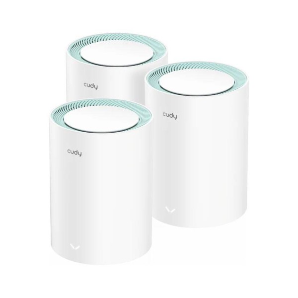 Cudy M1500(3-Pack) Гигабитная Mesh-система Wi-Fi 6 AX1500, 2,4/5 ГГц, до 1501 Мбит/с, 3x1 Гбит/с, Cudy Mesh, MU-MIMO