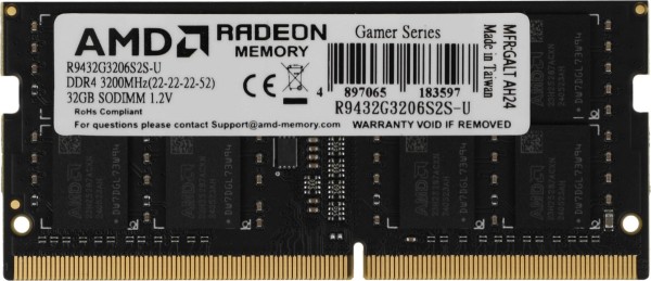 Память DDR4 32Gb 3200MHz AMD R9432G3206S2S-U