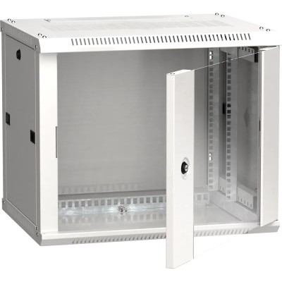 19" настенный шкаф  6U 600x450, стекл. передняя дверь, серый (плоск. упак) ITK LWR3-06U64-GF