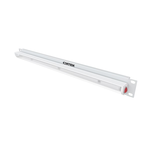 Панель осветительная ONTEK LED1U-7035, светодиодная (LED), крепление 19 1U, 220V, кабель 1.5м, немецкий стандарт, серый RAL 7035