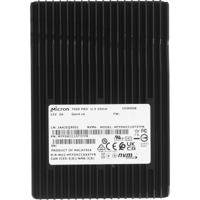 Серверные твердотельные накопители Micron 7450 PRO 15360GB (MTFDKCC15T3TFR-1BC15ABDB)