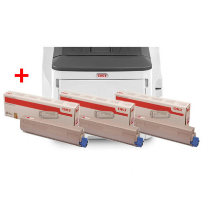 3 черных тонер - картриджа 45862840