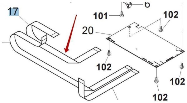 Шлейф соединительный 12 вольт  KYOCERA 302G470550