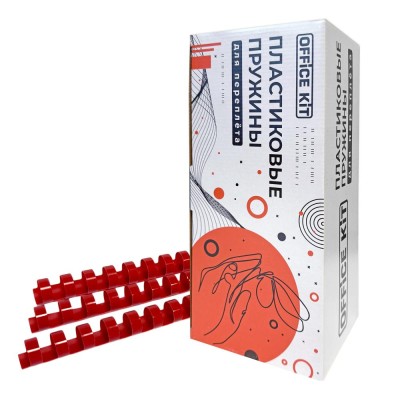 Пластиковые пружины для переплета 14 мм красные