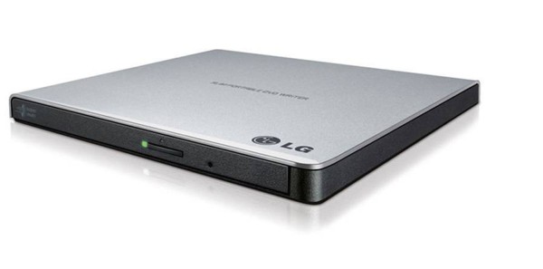 Внешний оптический привод Slim LG GP57ES40 (USB, DVD-RW, серебристый) RTL