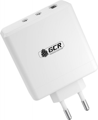 GCR Сетевое зарядное устройство 100W, 1 USB + 2 TypeC, GaN Tech Quick Charger, PD 3.0, белый Greenconnect GCR-54226