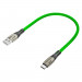 GCR Кабель 1.2m TypeC series MERCEDES, GREEN NYLON, супер быстрая зарядка, 28/22 AWG, GCR-51987 Greenconnect USB 2.0 Type-AM - USB 2.0 Type-C (m) 1.2м