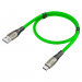 GCR Кабель 1.2m TypeC series MERCEDES, GREEN NYLON, супер быстрая зарядка, 28/22 AWG, GCR-51987 Greenconnect USB 2.0 Type-AM - USB 2.0 Type-C (m) 1.2м