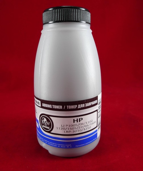 Тонер для картриджей CB435A/CE285A/CF283A/CF244A,CRG-712/725 (фл. 85г) B&W Premium фас.Россия