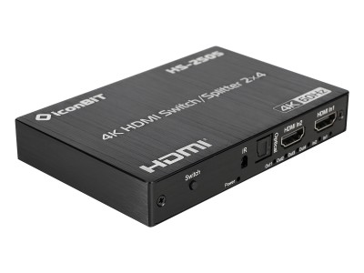 Коммутатор, усилитель распределитель IconBIT [HS-2505] 2х4, поддержка 4K60