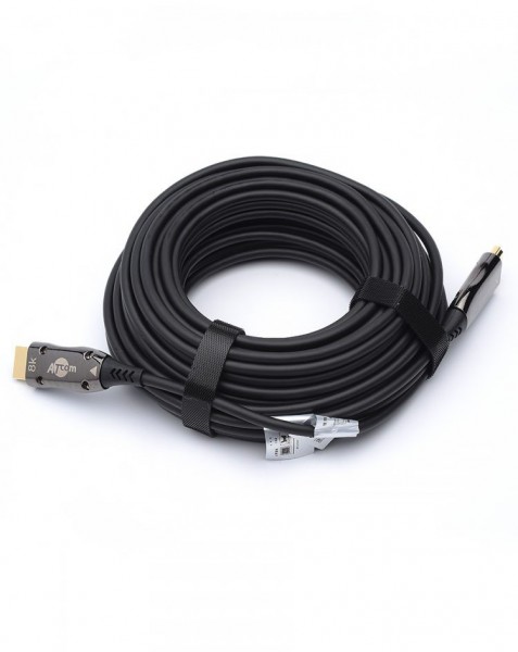 Кабель HDMI 10 м (HIGH speed, Metal gold, в чулке, в пакете) ATcom HDMI (m) - HDMI (m) 10 м