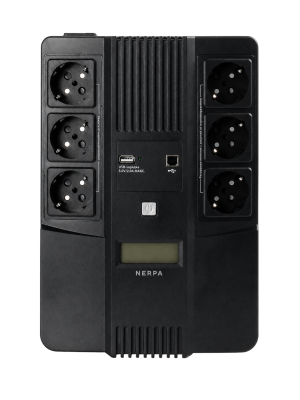 Источник бесперебойного питания NERPA RU 800ВА/480Вт, LCD, 6 розеток Schuko, Зарядка USB, АКБ 9 Ач/12 В NERPA NH800