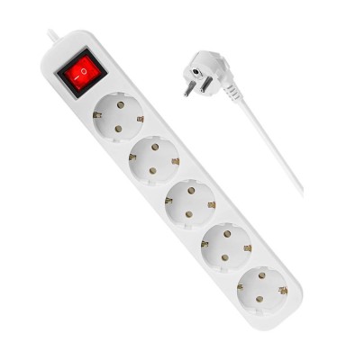Defender Удлинитель с заземлением S530 Выключатель, 3.0 м, 5 розеток