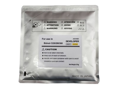 Девелопер для KONICA MINOLTA Bizhub C220/C280/C360 Yellow, 210г/пак, 114000 стр. (A0XV08D/DV311Y) CET