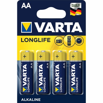 Батарейка Varta LONGLIFE LR6 AA BL4 Alkaline 1.5V (4106) (4/80/400) VARTA 04106101414