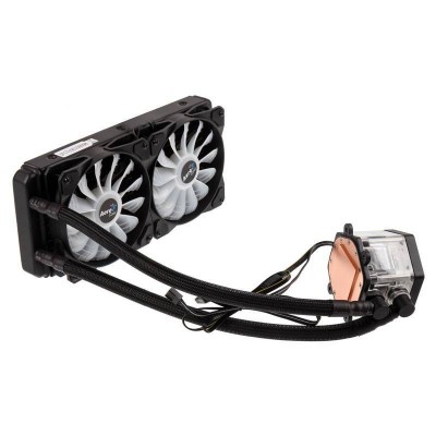 Комплект водяного охлаждения Aerocool P7-L240 (универсальный, 380W, 10.5-31.8 dB, 600-1800 rpm, 2x120мм, 4 pin, RGB подс