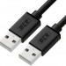 Greenconnect Кабель 1.0m USB 2.0, AM/AM, черный, 28/28 AWG, экран, армированный, морозостойкий, GCR-UM2M-BB2S-1.0m Greenconnect USB 2.0 Type-AM - USB 2.0 Type-AM 1м
