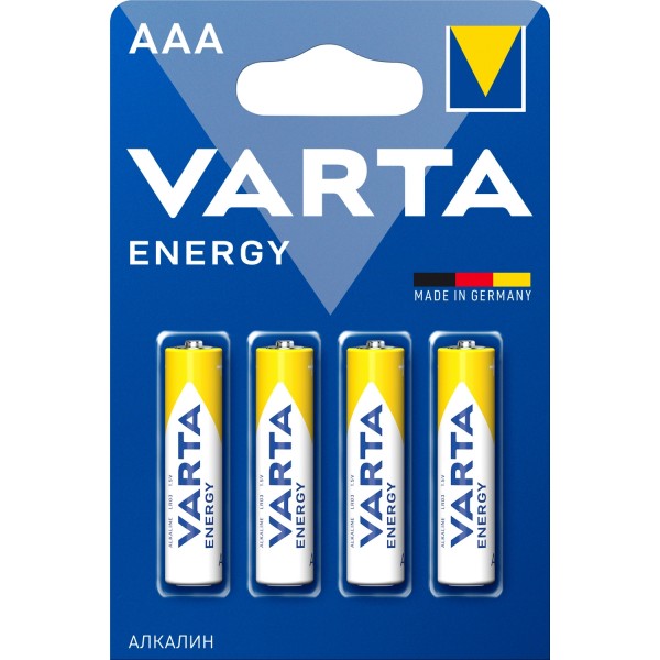 Батарейка Varta ENERGY LR03 AAA BL4 Alkaline 1.5V (4103) (4/40/200) VARTA 04103213414