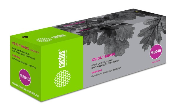 Картридж лазерный Cactus CS-CLT-M504S CLT-M504S пурпурный (1800стр.) для Samsung CLP-415N/CLX-4195FW