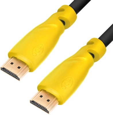 Greenconnect Кабель 5.0m HDMI версия 1.4, черный, желтые коннекторы, OD7.3mm, 30/30 AWG, позолоченные контакты, Ethernet 10.2 Гбит/с, 3D, 4K GCR-HM340-5.0m, экран Greenconnect HDMI (m) - HDMI (m) 5м