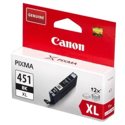Картридж CANON CLI-451XL BK чёрный, увеличенной емкости 11 мл, 450 стр