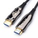 Кабель HDMI 50 м (HIGH speed, Metal gold,  Optical) 8K VER 2.1 ATcom HDMI 2.1 (m) - HDMI 2.1 (m) 50 м