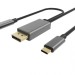 Кабель-адаптер USB 3.1 Type-Cm --> DP(m) 4K@60Hz, 1.8m , PD,Aluminium Shell, VCOM <CU422MCPD-1.8M> VCOM USB 3.2 Type-C (m) - DisplayPort (m)