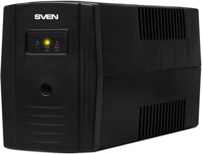 ИБП SVEN Pro 400, линейно-интерактивный, автоматический стабилизатор напряжения, 240Вт, 400Ва, 2 евророзетки, черный, габариты 100х295х145мм, 3,6кг. SVEN Pro 400